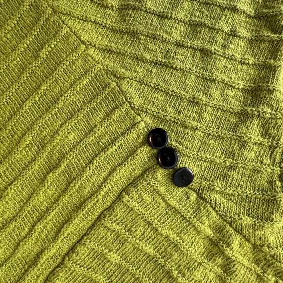 HABITAT 100% Cotton Asymmetric Hem Tunic Sweater Artsy Fairy Boho Green Size M - Picture 9 of 10